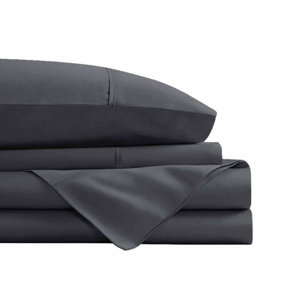 Swift Home -  3PC Solid Microfiber Sheet Set with Sma Gray